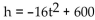 Solve the problem. -A person at the top of a 600 foot tall building drops a yellow ball. The height of the yellow ball is given by the equation   where h is measured in feet and t is the number of seconds since the yellow ball was Dropped. A second person, in the same building but on a lower floor that is 312 feet from the ground, drops a White ball 3 seconds after the yellow ball was dropped. The height of the white ball is given by the equation   where h is measured in feet and t is the number of seconds since the yellow ball was Dropped. Find the time that the balls are the same distance above the ground and find this distance. A)  4.5 sec; 276 ft B)  4 sec; 344 ft C)  5 sec; 200 ft D)  3.5 sec; 404 ft