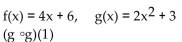 For the given functions f and g , find the indicated value. -  A)  53 B)  203 C)  26 D)  46