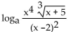 Use properties of logarithms to expand the logarithmic expression as much as possible. -  A)    B)    C)    D)   