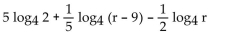 Write as a logarithm of a single expression. -  A)    B)    C)    D)   