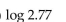 Find the common logarithm of the number. Round answer to four decimal places. -  A)  1.0188 B)  0.4265 C)  0.4425 D)  0.4579