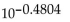 Find the power of 10. Round answers to six decimal places. -  A)  1.616721 B)  3.022734 C)  0.330826 D)  0.895282