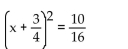 Use the square root property to solve the equation. -  A)    B)    C)    D)   