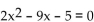 Solve the equation by the quadratic formula. -  A)    B)    C)  -2, 5 D)   