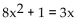 Solve the equation by the quadratic formula. -  A)    B)    C)    D)   