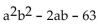 Factor the trinomial completely. -  A)  b(ab - 9) (a + 7)  B)  (ab + 9) (ab - 7)  C)  (ab - 9) (ab + 7)  D)  b(ab + 9) (a - 7) 