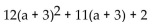 Factor the trinomial completely. -  A)  (4a + 4) (3a + 5)  B)  (4a + 13) (3a + 11)  C)  (4a + 1) (3a + 2)  D)  (4a + 14) (3a + 10) 