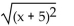 Write as an absolute value. -  A)  |x + 5| B)  x + 5 C)    D)   
