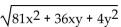 Write as an absolute value. -  A)  9x + 2y B)  |9x + 2y| C)  |9x - 2y| D)  9x - 2y
