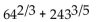 Evaluate if possible. If the expression is not a real number, so state. -  A)    B)    C)  72 D)  43