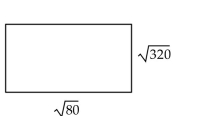 Find the perimeter of the figure in radical form with the radicals simplified. -  A)    B)    C)    D)  120