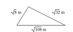 Find the perimeter of the figure in radical form with the radicals simplified. -  A)    B)    C)    D)   