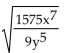 Simplify. Assume all variables represent positive real numbers. -  A)    B)    C)    D)   