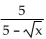 Simplify by rationalizing the denominator. -  A)    B)    C)    D)   