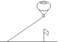 Solve the problem. -A balloon is secured to rope that is staked to the ground. A breeze blows the balloon so that the rope is taut while the balloon is directly above a flag pole that is 30 feet from where the rope is staked down. Find the Altitude of the balloon if the rope is 70 feet long.   A)    B)    C)  20 ft D)   