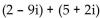 Add or subtract. -  A)  7 + 7i B)  7 - 7i C)  -3 + 11i D)  -7 + 7i
