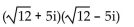 Multiply. Write the result in the form a + bi. -  A)  -13 B)  37 C)    D)  12 - 25i