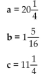 Solve. Simplify the answer. -Find the length of the section represented by x in the figure.     A)    B)    C)    D)   