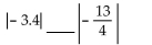 Insert either <, >, or = to make a true statement. -  A)  > B)  = C)  <