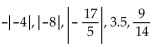 Arrange the numbers from smallest to largest. -  A)    B)    C)    D)   