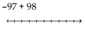 Evaluate using a number line. -  A)  195 B)  -1 C)  -195 D)  1