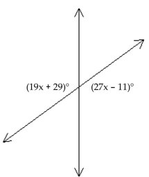 Find the measures of each marked angle. -  A)  124°, 124° B)  135°, 124° C)  124°, 95° D)  135°, 95°