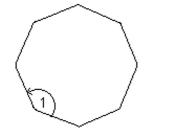 Solve the problem. -Find the measure of an interior angle of the regular polygon.   A)  108° B)  135° C)  180° D)  120°