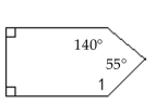Solve the problem. -  Find the measure of angle 1. A)  170° B)  75° C)  160° D)  165°