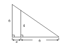 The figures are similar. Find the length of the side marked x. -  A)  3 B)  9 C)  3.04 D)  2