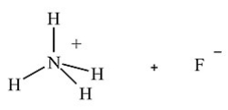 Which diagram best represents the products when equimolar amounts of HF(g)  and NH<sub>3</sub>(g)  react? A)    B)    C)    D)    E)   