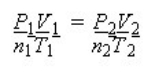<strong>What is the formula which describes the relationship between the pressure, volume, temperature, and moles?</strong> A) B) C) D) E)