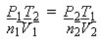 <strong>What is the formula which describes the relationship between the pressure, volume, temperature, and moles?</strong> A) B) C) D) E)