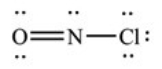 What is the molecular geometry of NOCl as predicted by the VSEPR model?   A)  linear B)  trigonal planar C)  bent D)  tetrahedral E)  trigonal pyramidal