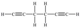 How many bonds are there in one molecule of 1,5-hexadiyne (shown below) ?   A)  2 B)  4 C)  6 D)  11 E)  15