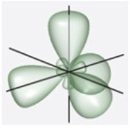 Which figure best illustrates the hybrid orbitals on phosphorous in PH<sub>3</sub>? A)    B)    C)    D)    E)   