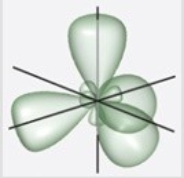 Which figure best illustrates the hybrid orbitals on iodine in ICl<sub>2</sub><sup>-</sup>? A)    B)    C)    D)    E)   