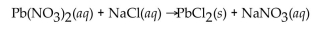In the following reaction, when the equation is correctly balanced, what is the correct coefficient for sodium chloride?   A) 1 B) 2 C) 3 D) 4 E) 5