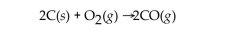 The reaction of carbon with oxygen to produce carbon monoxide is an example of which class of reaction?   A) combination B) combustion C) single replacement D) double replacement E) endothermic