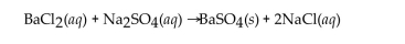 Barium chloride and sodium sulfate react according to the following equation.   Answer the question(s) that follow about this reaction. -How many grams of barium sulfate can be produced from 20.8 g of barium chloride? A) 23.3 g B) 233 g C) 137 g D) 1.37 g E) 2.33 g