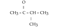 What is the name of this compound?   A) 2-pentanone B) 2-methyl-3-butanone C) 3-methyl-2-butanone D) methyl propyl ketone E) 2-methyl-3-ketone butane