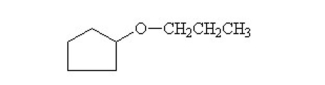 What is the common name of this compound?   A) propylcyclopentanol B) cyclopentyl propyl ketone C) 3-cyclopentylpropanol D) cyclopentyl propyl ether E) 1-cyclopropyl-1-propylalcohol