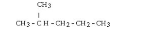 What is the name for the following?   A) pentane B) 4-methylpentane C) 2-methylpentane D) methylpentane E) hexane