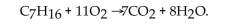The reaction for the combustion of heptane is   How many liters of   at STP are produced from the complete combustion of  2.00  moles of heptane? A)   44.8 L B)   246 L C)   22.4 L  D)   314 L E)   157 L