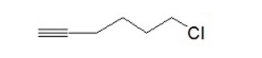What is the IUPAC name for the following compound?   A) 6-chloro-1-hexyne B) 1-chloro-5-hexyne C) 6-chloro-1-heptyne D) 6-chloro-2-pentyne E) 6-chloro-1-pentyne