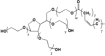 Polysorbate 80 (Tween 80)  is a non-ionic surfactant and emulsifier (w+x+y+z=19) . A typical application is in ice cream, where it hinders the milk proteins from completely coating the fat droplets. This allows for a firmer texture, which is associated with high quality ice cream. Which of the following statements is true?   I)  Polysorbate 80 is an ester. II)  Polysorbate 80 has a hydrophilic component. III)  Polysorbate 80 has a hydrophobic component. IV)  Polysorbate 80 forms micelles above its critical micellar concentration. A)  I and II B)  II and III C)  I, II, and IV D)  all of the above