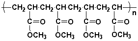 The repeat unit of polymethylacrylate is,      