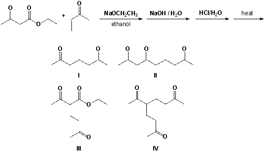Which is the major product of the following series of reactions?   A)  I B)  II C)  III D)  IV