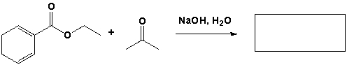 The major product of the following reaction between acetone and ethyl benzoate (1:1 ratio) is?  