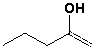 The most stable enol form of 2-pentanone is  