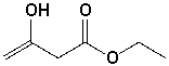 The major enol form of ethyl 3-oxobutanoate is  